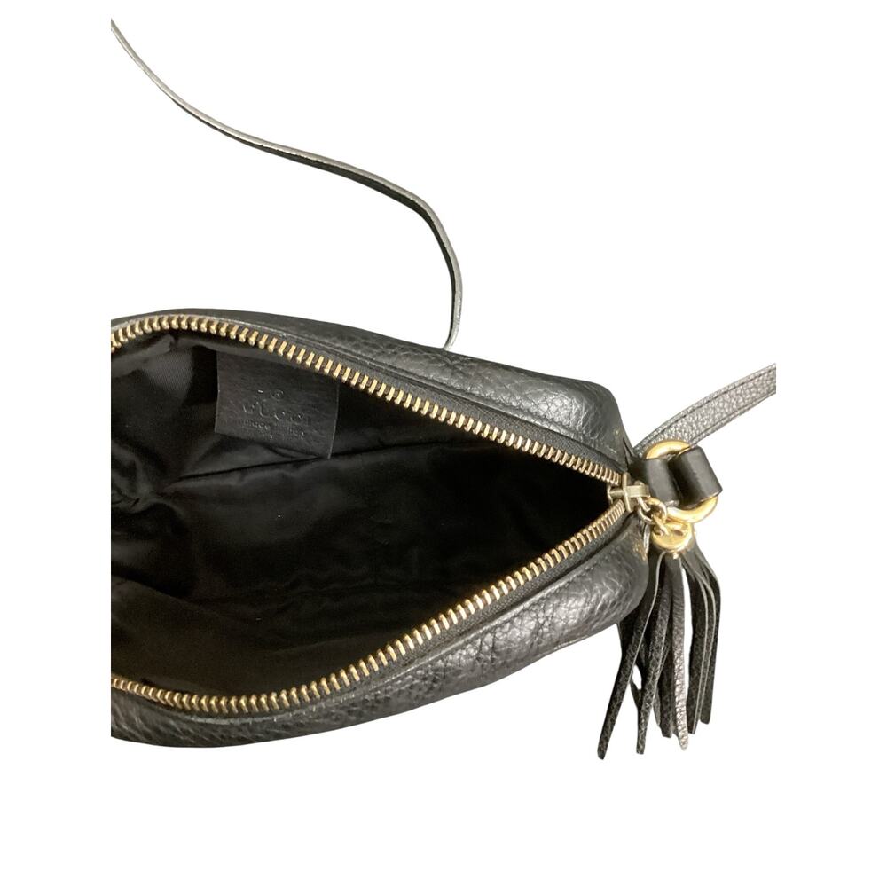 Gucci Black Pebbled Leather Soho Disco Crossbody Bag with Tassel #347994 527066 - Picture 6 of 11